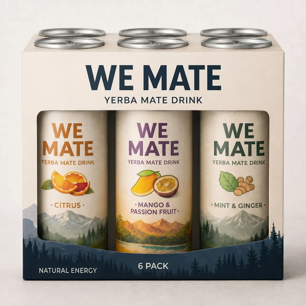 We Mate Mix Pack — 24 cans (Mint, Citrus & Mango)